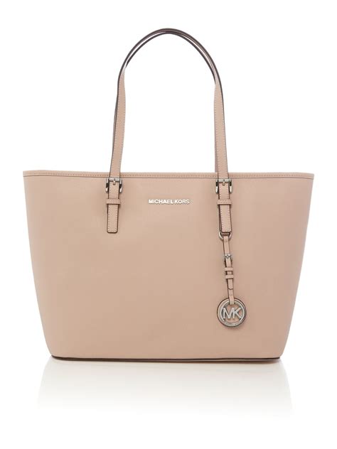 michael kors tote pale pink|michael kors large pink tote.